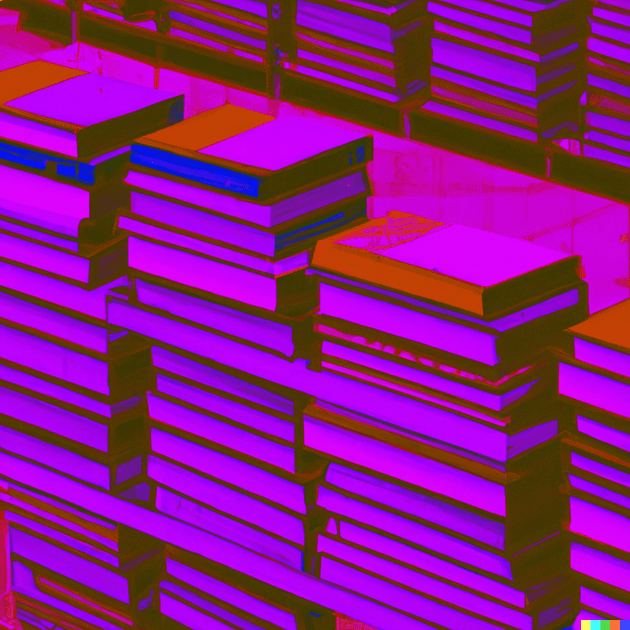 Conveyor belt of books